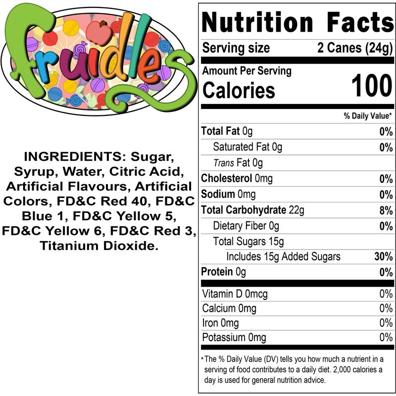 Fruidles Swirl Candy Cane Sticks Suckers, Old-Fashioned Multicolored Lemon Flavor, Individually Wrapped, 5.5" Inch, Net WT 10.17 oz (288g), 24-Pack - 0.42oz (12g) Pieces (Yellow) - Image 5